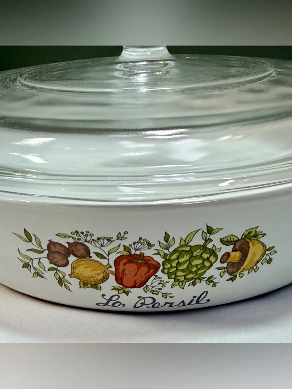 CORNING WARE Spice of Life Skillet Handle P-83-B + Lid P-83-C Le Persil 6-1/2